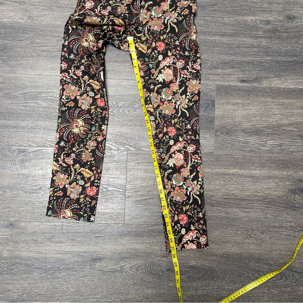 H&M Cigarrette Trousers Floral Patterned Pants Size 4 - Picture 6 of 7